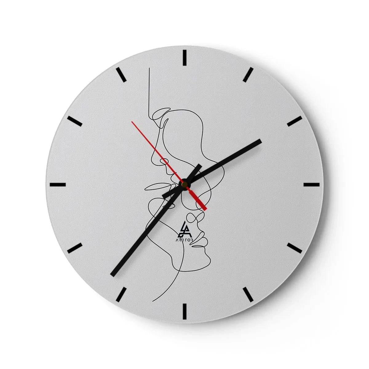 Reloj de pared - Reloj de vidrio - El calor de los deseos lúgubres - 30x30 cm