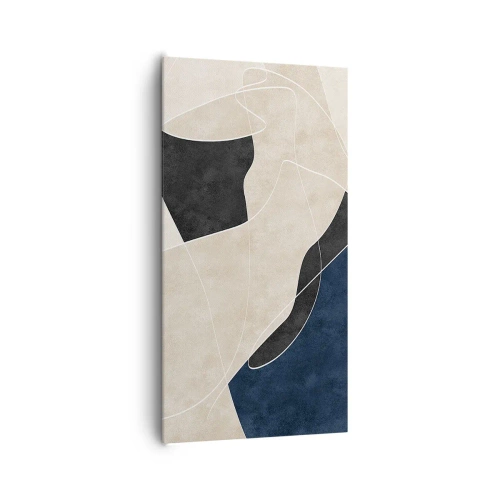 Cuadro sobre lienzo - Impresión de Imagen - Composición abstracta - contraste de colores - 65x120 cm