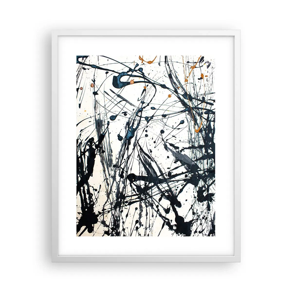 Póster en marco blanco - Abstracción expresionista - 40x50 cm