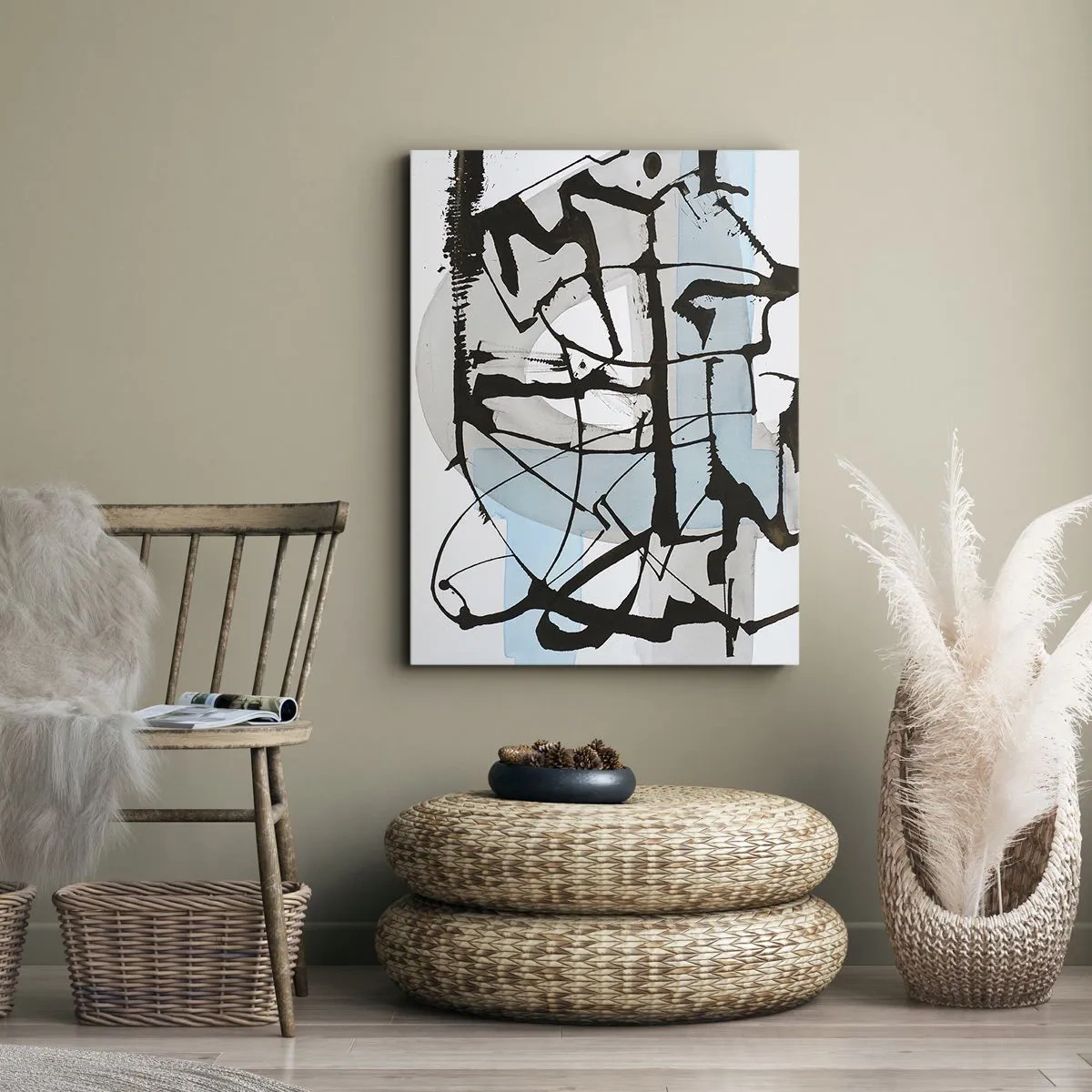 Cuadro sobre lienzo - Impresión de Imagen - Azul a pesar de todo - 45x80 cm