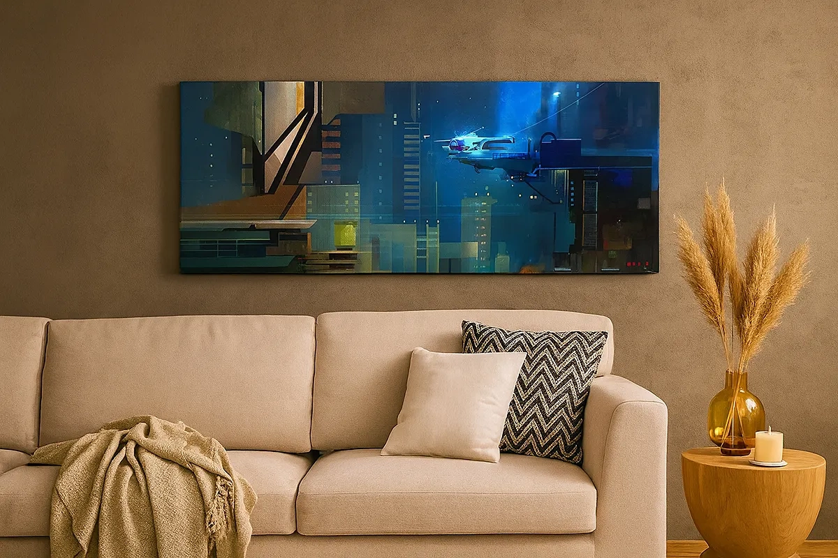 Cuadro sobre lienzo - Impresión de Imagen - En un futuro próximo - 30x30 cm