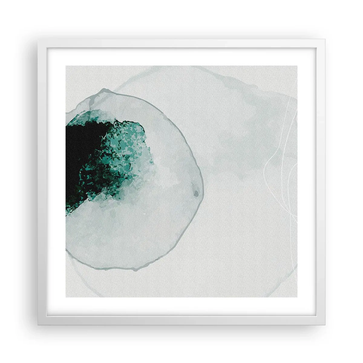 Póster en marco blanco - En una gota de agua - 50x50 cm