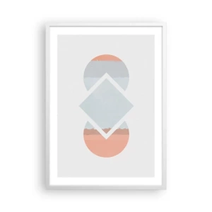 Póster en marco blanco - Arte geométrico - 50x70 cm