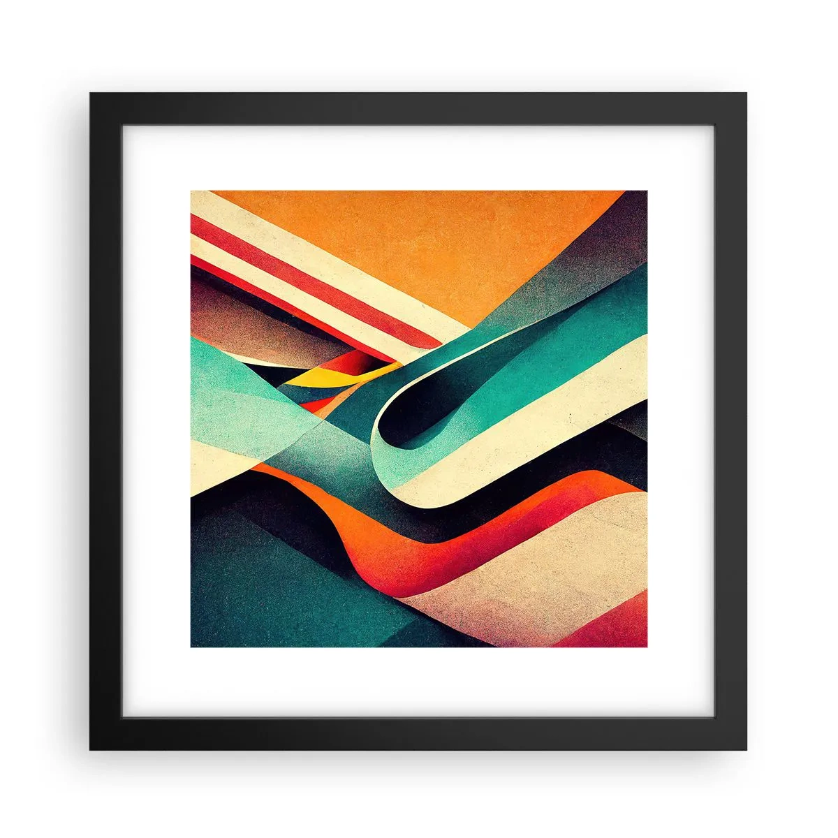 Póster en marco negro - Composición intensa - 30x30 cm