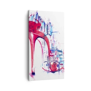 Cuadro sobre lienzo - Impresión de Imagen - Elegancia metropolitana - 45x80 cm