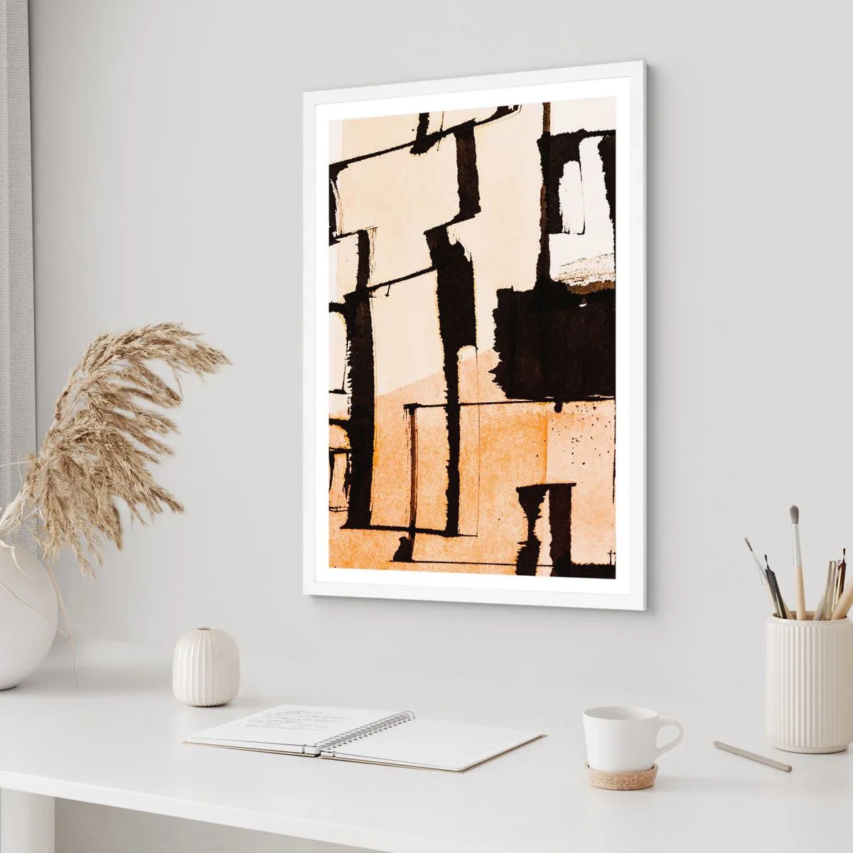 Póster en marco blanco - Aun así hay orden - 30x40 cm
