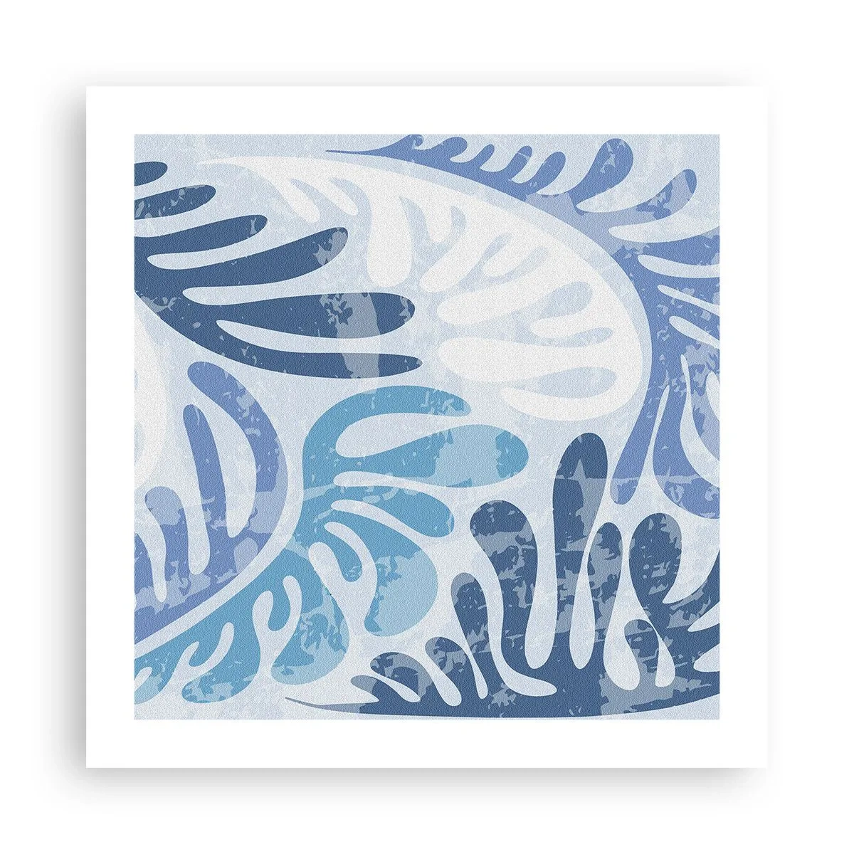 Póster - Helechos azules - 50x50 cm