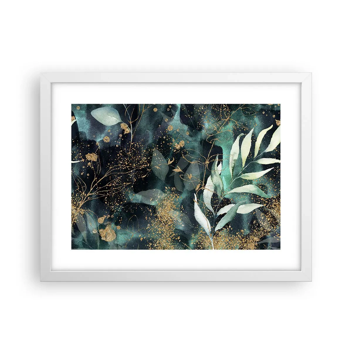 Póster en marco blanco - Jardín encantado - 40x30 cm