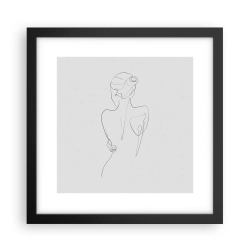 Póster en marco negro - Música del cuerpo - 30x30 cm