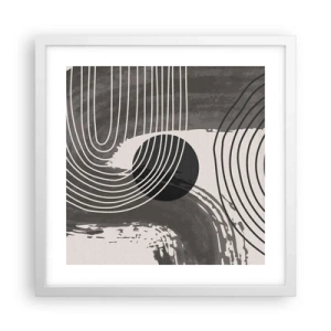 Póster en marco blanco - La victoria del óvalo - 40x40 cm