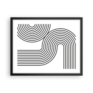 Póster en marco negro - En una curva - 50x40 cm