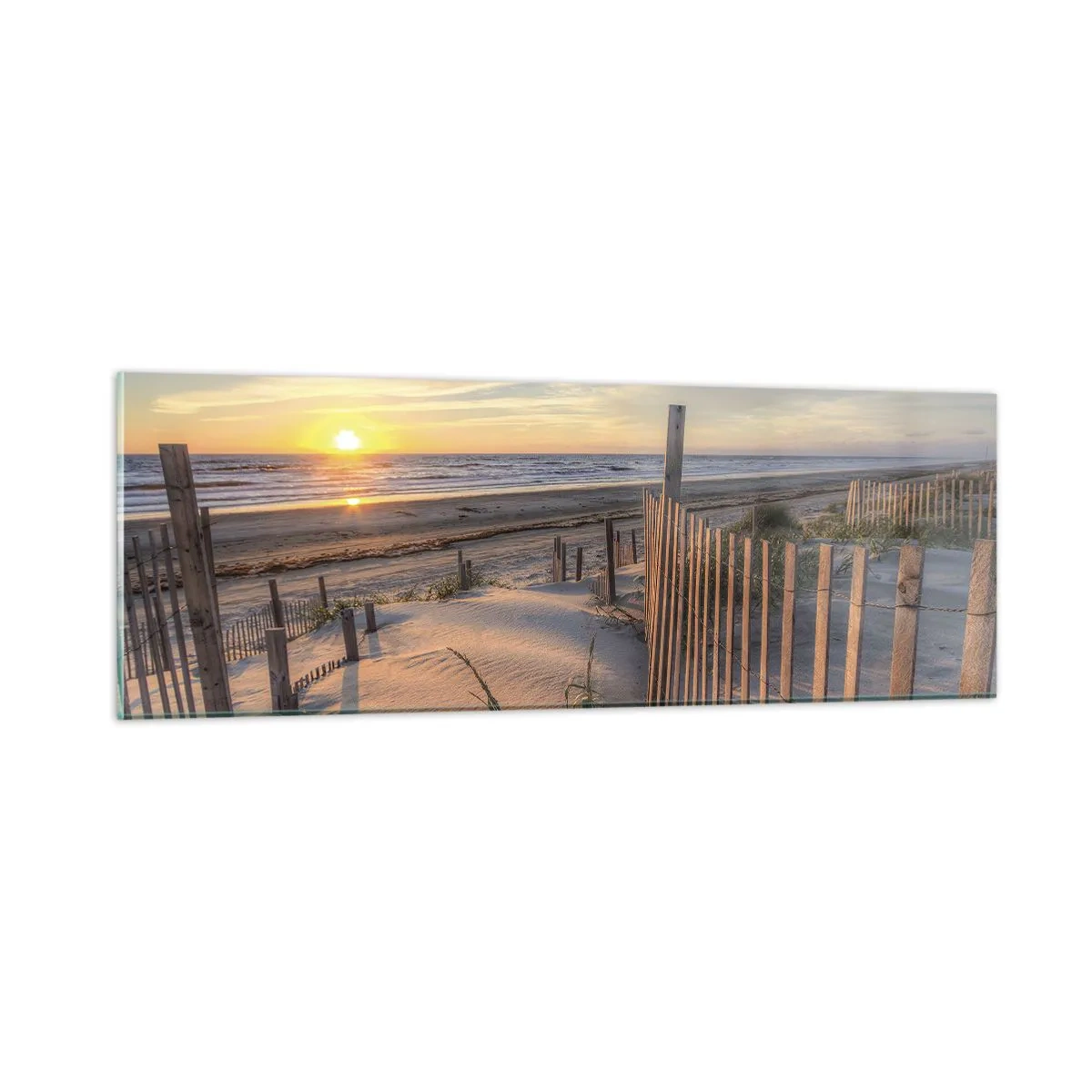 Cuadro sobre vidrio - Impresiones sobre Vidrio - El resplandor y la sombra del viento - 90x30 cm