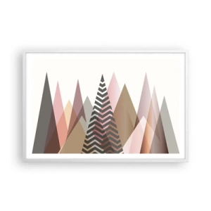 Póster en marco blanco - Una visión piramidal - 91x61 cm