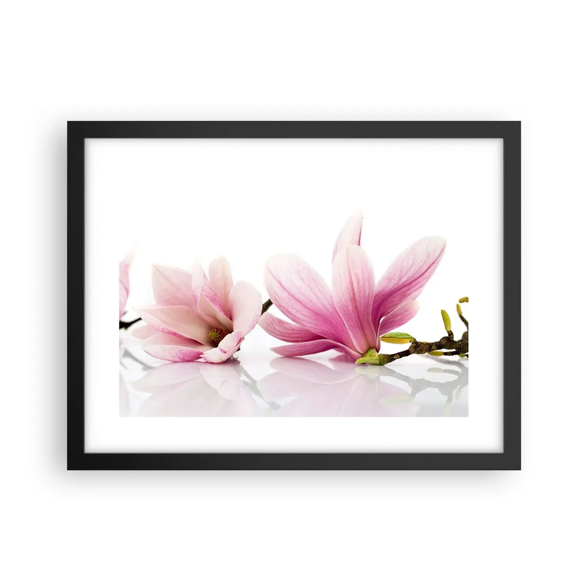 Póster en marco negro - Suave como un soplo de primavera - 40x30 cm