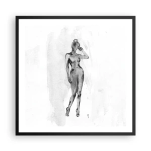 Póster en marco negro - Un estudio sobre el ideal de feminidad - 60x60 cm