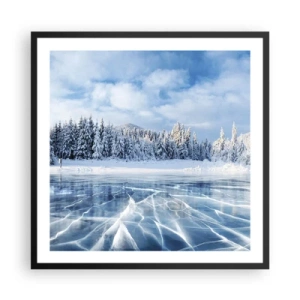 Póster en marco negro - Vista deslumbrante y cristalina - 60x60 cm