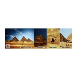 Muestra de fotomural Premium Sand - 40 siglos te observan - Pirámides, Arquitectura, Paisaje - 100x30 cm