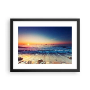 Póster en marco negro - ¿Y qué hay tras el horizonte? - 40x30 cm