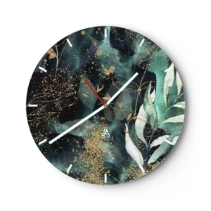 Reloj de pared - Reloj de vidrio - Jardín encantado - 40x40 cm