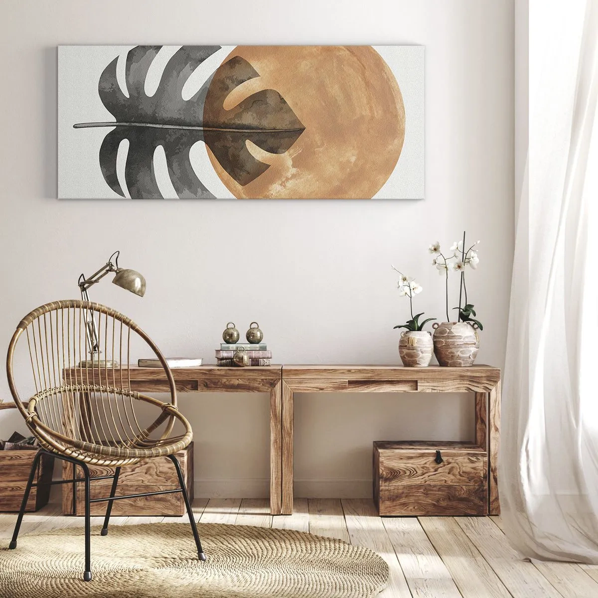 Cuadro sobre lienzo - Impresión de Imagen - Siempre el sol - 100x40 cm