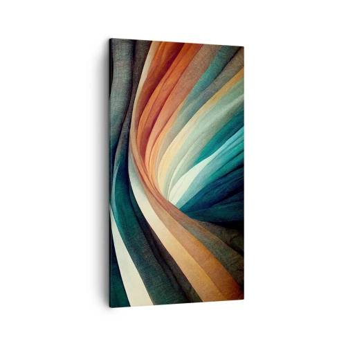 Cuadro sobre lienzo - Impresión de Imagen - Tejido de colores - 45x80 cm