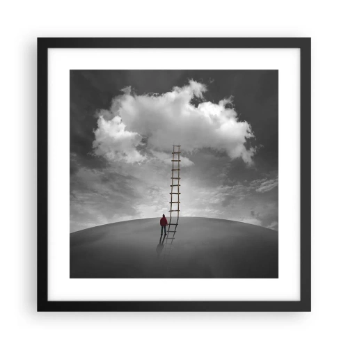 Póster en marco negro - Todo es posible - 40x40 cm