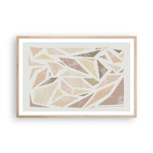 Póster en marco roble claro - Composición de vidrieras - 91x61 cm