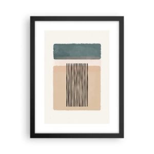 Póster en marco negro - Todo en orden - 30x40 cm