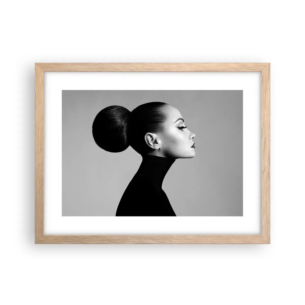 Póster en marco roble claro - Nefertiti contemporánea - 40x30 cm