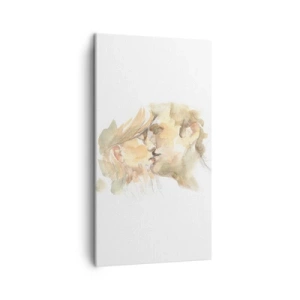 Cuadro sobre lienzo - Impresión de Imagen - ¿La media naranja encontrada? - 45x80 cm