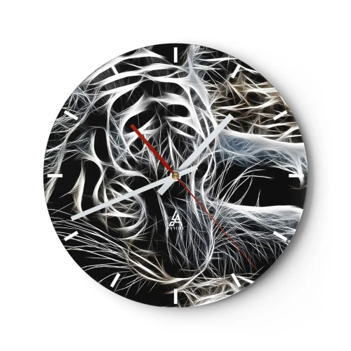 Reloj de pared - Reloj de vidrio - Un estudio sobre la ligereza felina - 40x40 cm