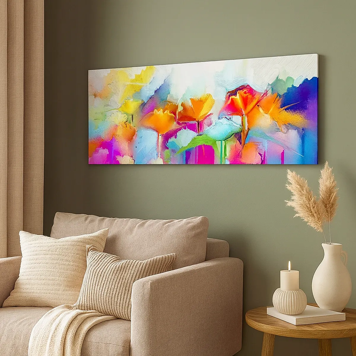 Cuadro sobre lienzo - Impresión de Imagen - Un arco iris ha florecido - 30x30 cm