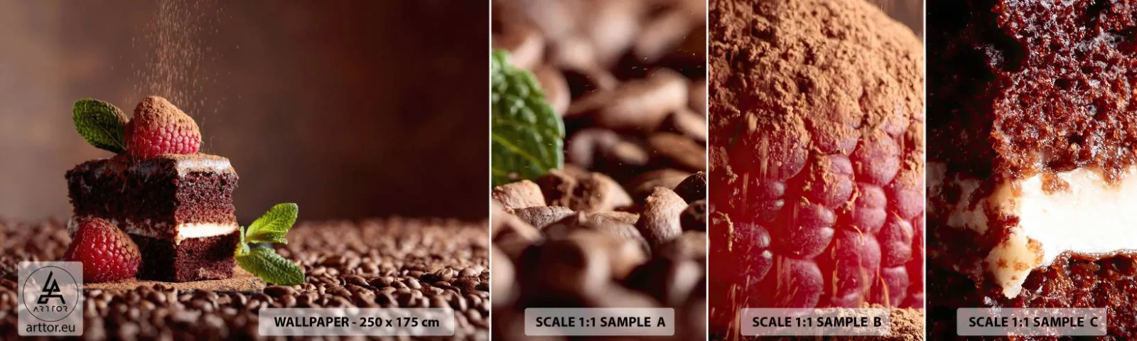 Muestra De Fotomural Standard Eco - La vida es dulce - Pastel, Cocina, Gastronomía - 100x30 cm