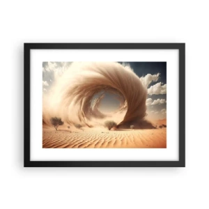 Póster en marco negro - Portal abierto - 40x30 cm