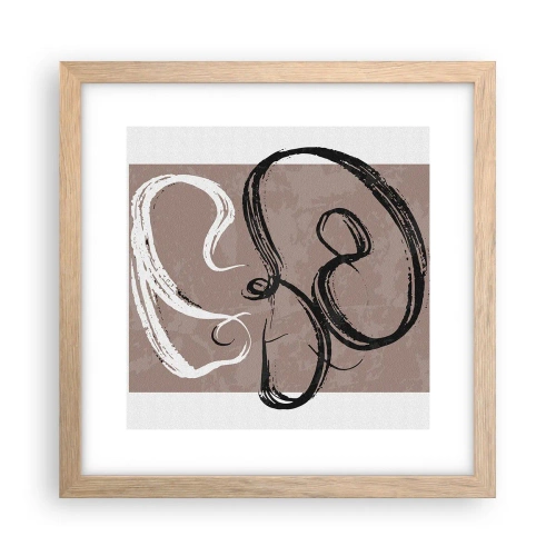 Póster en marco roble claro - Composición: la búsqueda de la plenitud - 30x30 cm