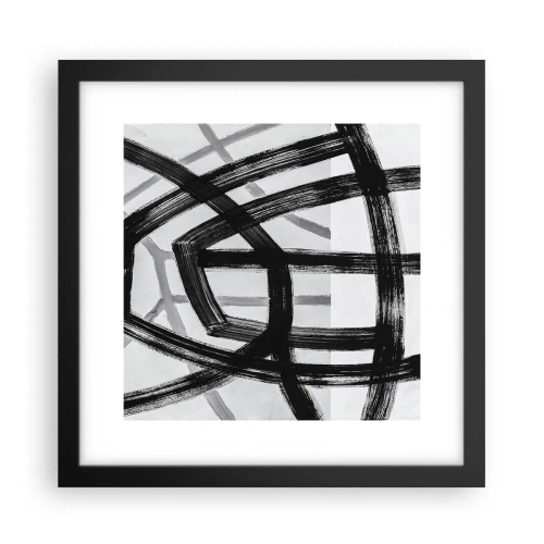 Póster en marco negro - Construir profundidad - 30x30 cm