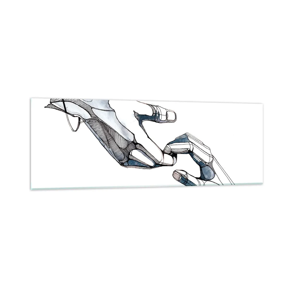 Cuadro sobre vidrio - Impresiones sobre Vidrio - Un buen gesto - 90x30 cm