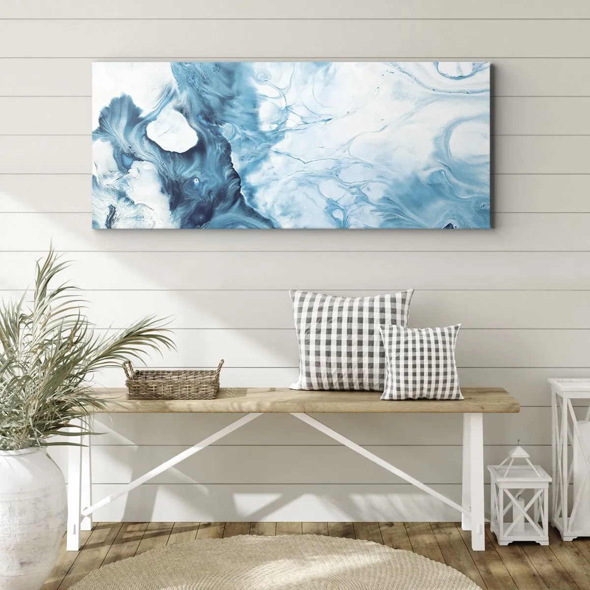 Cuadro sobre lienzo - Impresión de Imagen - Un concierto azul - 100x40 cm