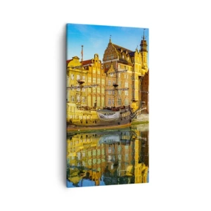 Cuadro sobre lienzo - Impresión de Imagen - Un espejo del pasado - 45x80 cm