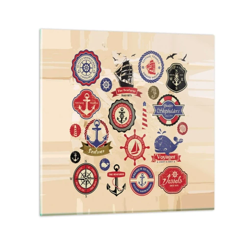 Cuadro sobre vidrio - Impresiones sobre Vidrio - Una fraternidad del mar - 70x70 cm