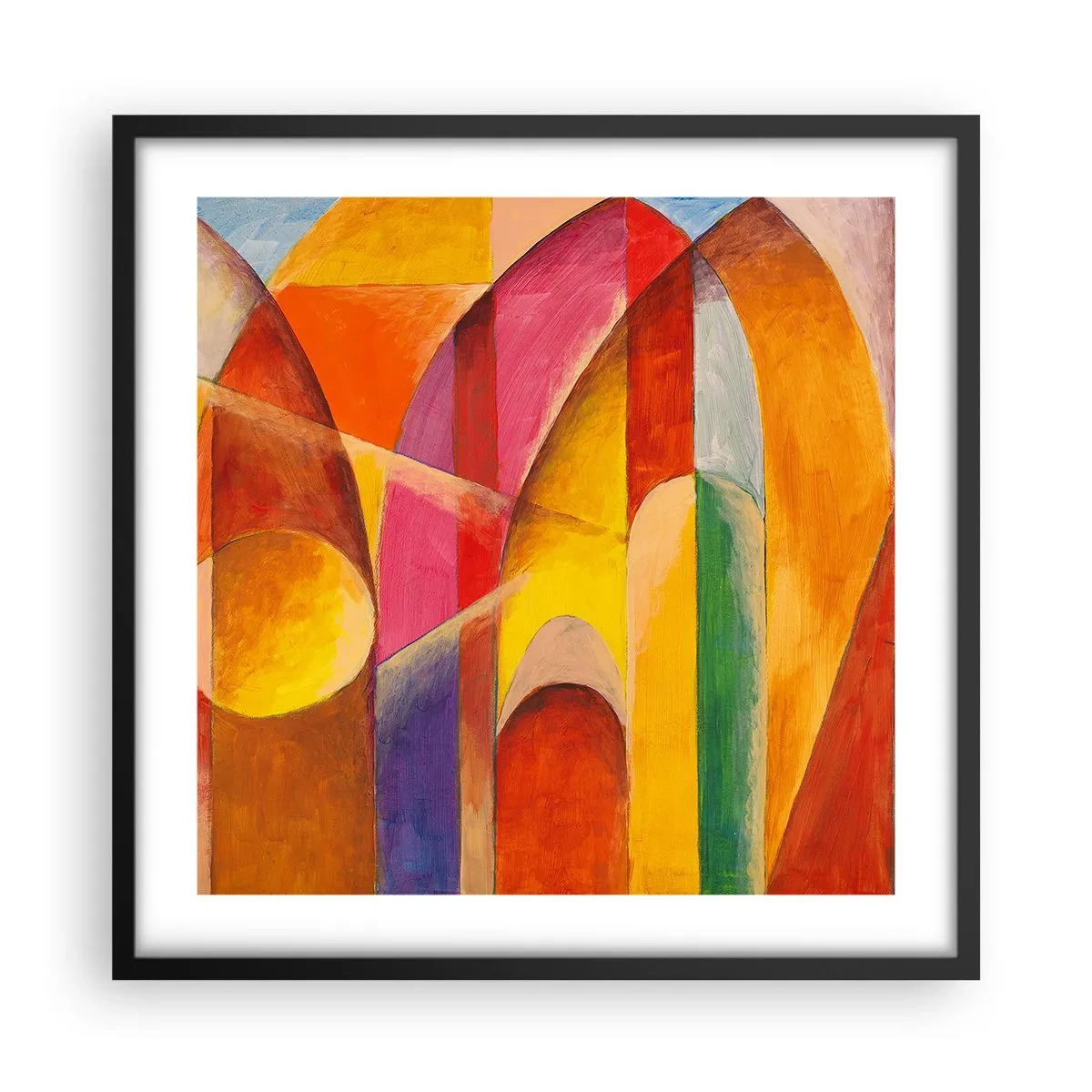 Póster en marco negro - Catedral del sol - 50x50 cm