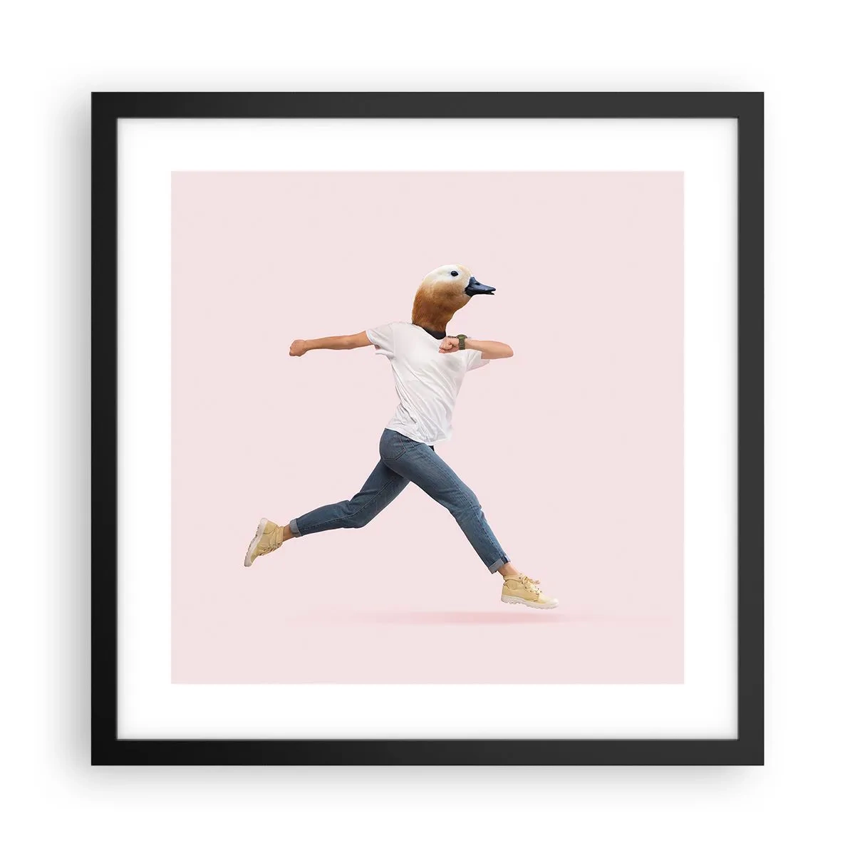 Póster en marco negro - Una pizca de absurdez - 40x40 cm