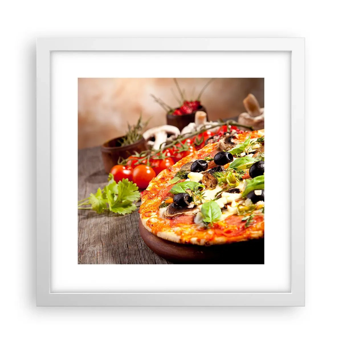 Póster en marco blanco - De ingredientes puros - 30x30 cm