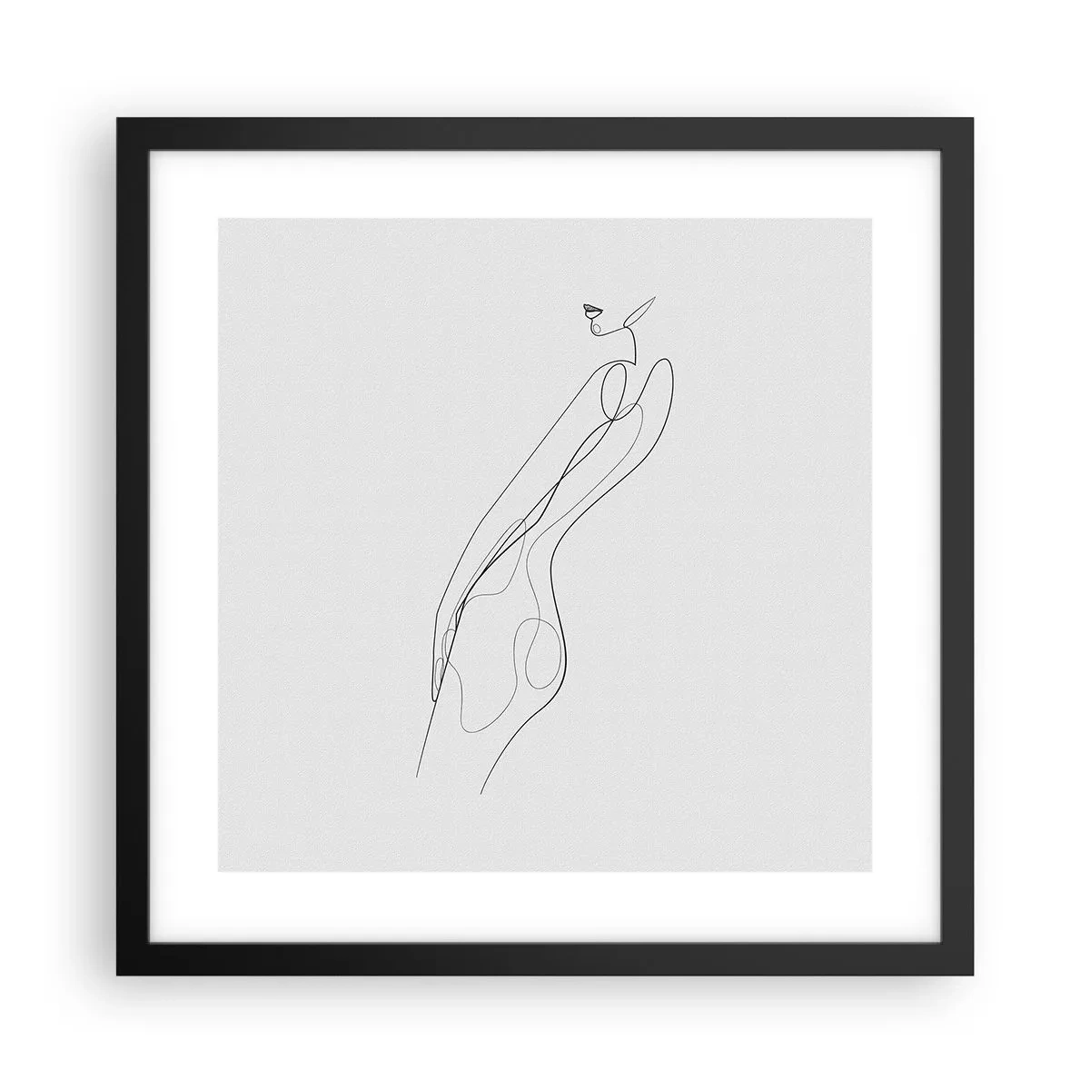 Póster en marco negro - Apenas una promesa - 40x40 cm