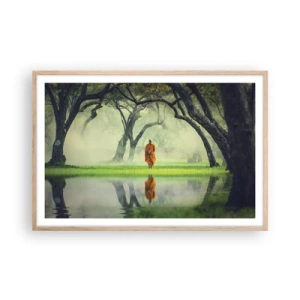 Póster en marco roble claro - En el camino de la iluminación - 91x61 cm