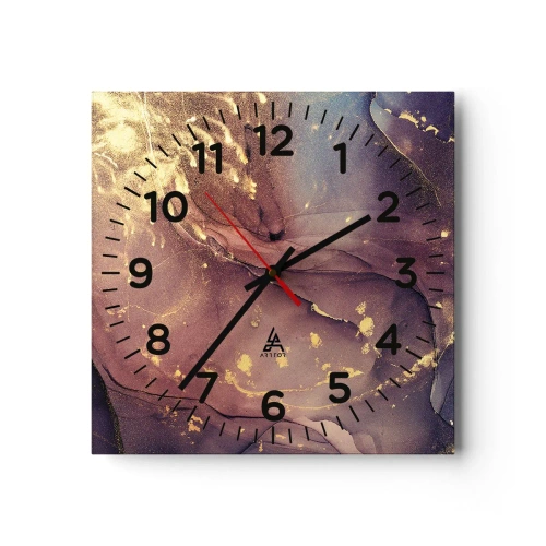 Reloj de pared - Reloj de vidrio - Materia y espíritu - 40x40 cm