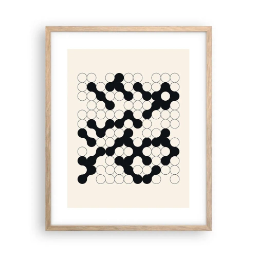 Póster en marco roble claro - Juego chino - una variación - 40x50 cm