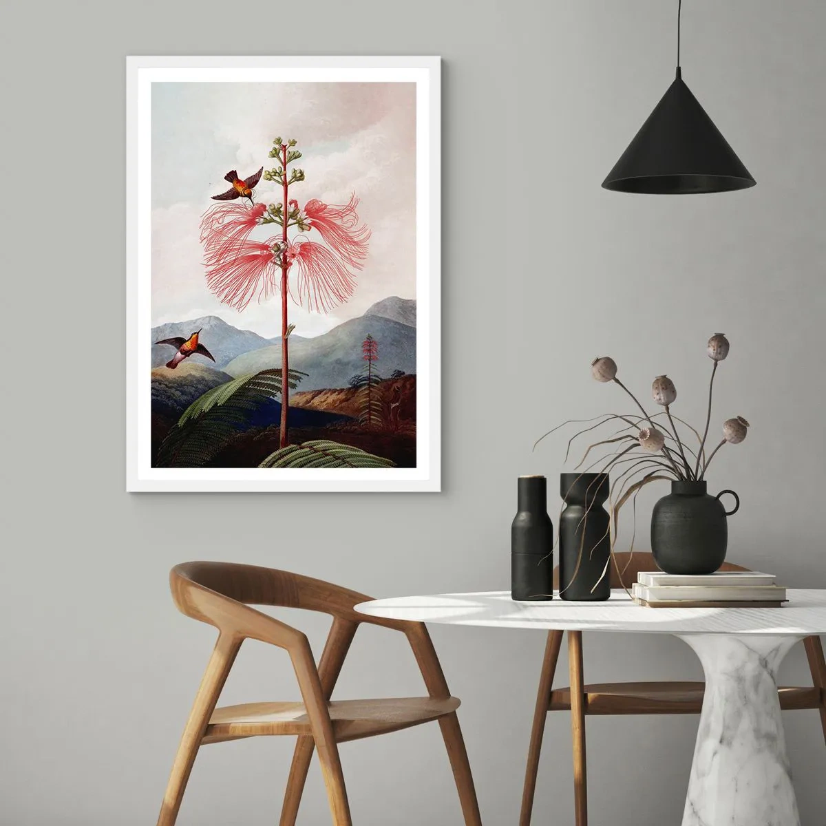 Póster en marco blanco - En un paraíso tropical - 70x100 cm