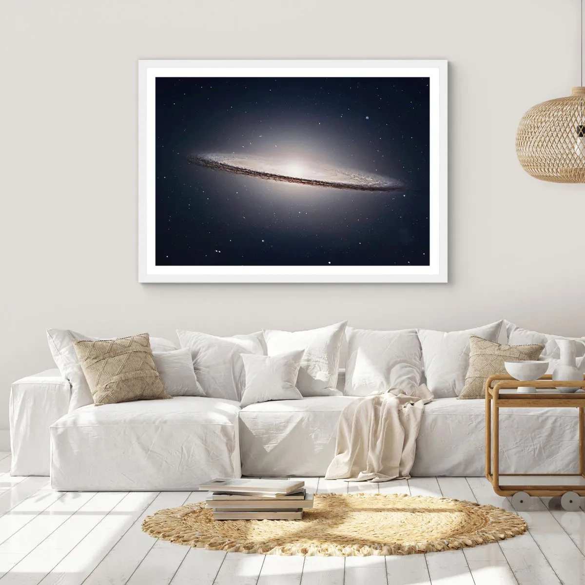 Póster en marco blanco - Érase una vez en una galaxia muy, muy lejana.... - 70x50 cm