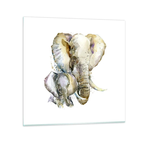 Cuadro sobre vidrio - Impresiones sobre Vidrio - Con nadie como con la madre - 70x70 cm